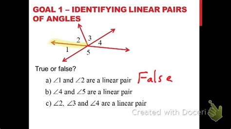 Linear Pair And Vertical Angles Worksheet