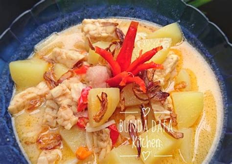 Resep Sayur Kentang Tempe Kuah Santan oleh Naina Khan - Cookpad