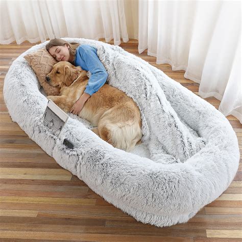 Zoutex Human Dog Bed, 71"x45"x12" Dog Bed for Humans Size Fits You and Pets, Washable Faux Fur ...