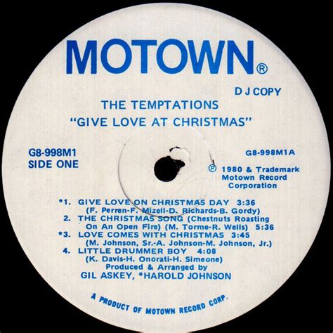 The Temptations - Give Love At Christmas (1980, Vinyl) | Discogs