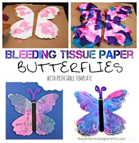 Bleeding Tissue Paper Butterflies – The Pinterested Parent