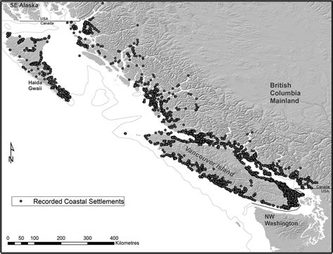 Recorded coastal archaeological settlements (shell middens only)... | Download Scientific Diagram