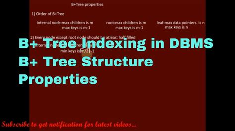 B+ Tree Indexing in DBMS|B+ Tree Structure|Properties - YouTube