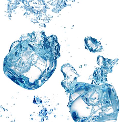 Ice Water Splash Effect with Ice Cubes Clipart | PNG All