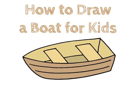 How to Draw a Boat for Kids - How to Draw Easy