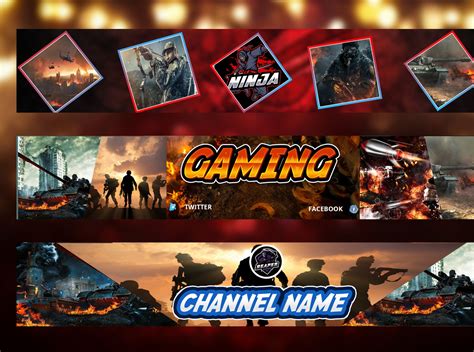 Creative And Unique Gaming YouTube Banner by Hosnain Ahmed on Dribbble