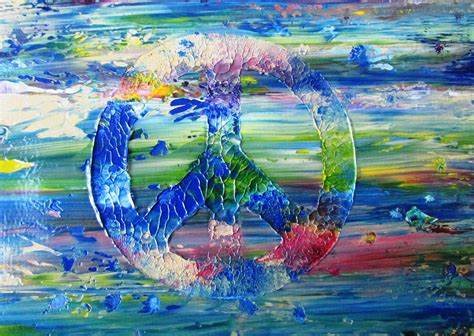 Peace Sign Abstract Original Painting – RO-STUDIOS