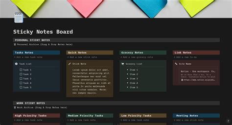 Sticky Notes Board