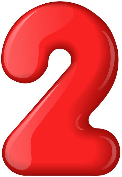 Red number two transparent clip art 2 numbers jpg – Clipartix