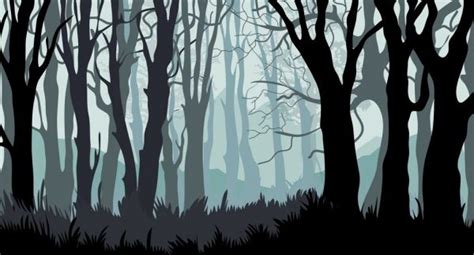 Forest background leafless trees icons cartoon design Free vector in ...