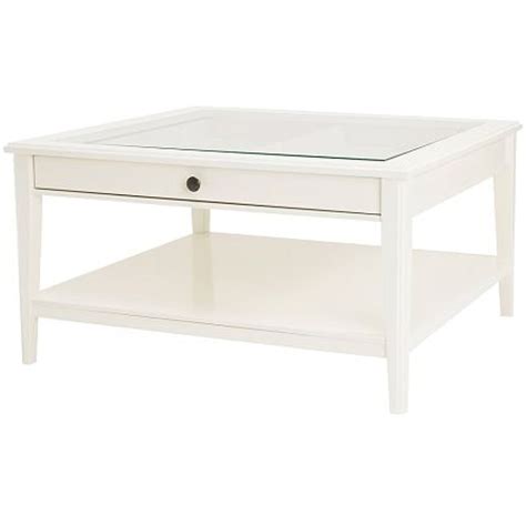 Ikea White Coffee Table with Glass Top 1222.26232.3010 - Walmart.com