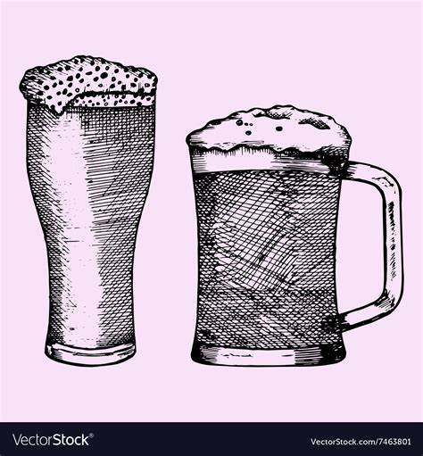 Glass beer foam Royalty Free Vector Image - VectorStock