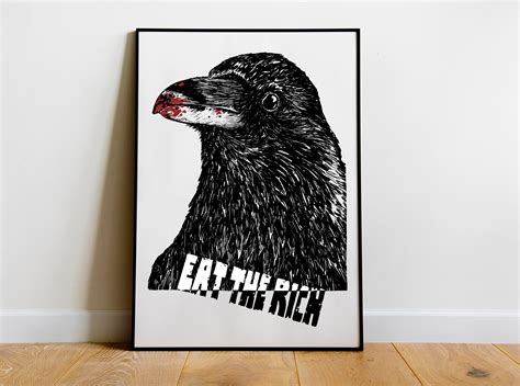 Eat the Rich Print Eat The Rich Anti Capitalist Anarchy | Etsy