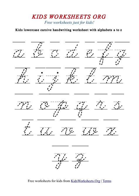 printable cursive writing worksheets alphabet