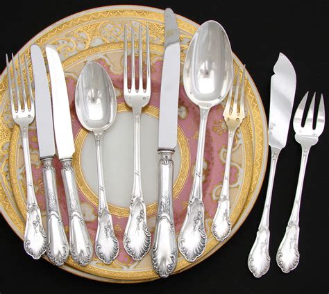 Gorgeous Antique French Sterling Silver 60pc Flatware Set, 10pc from antiques-uncommon-treasure ...