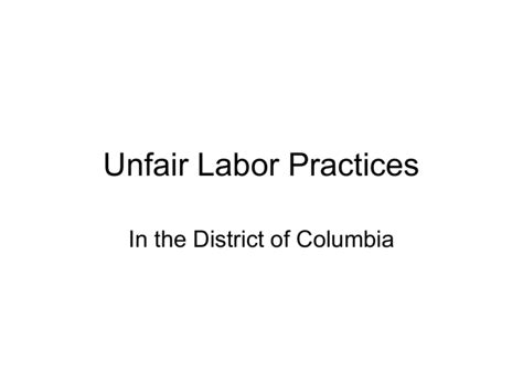 Unfair Labor Practices