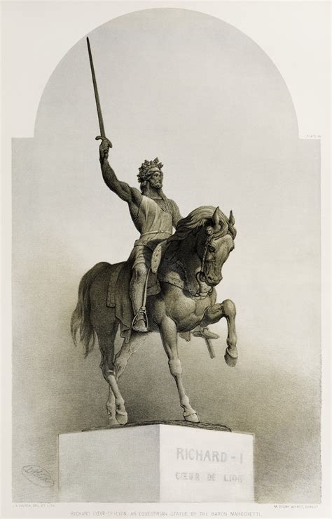 "Richard the Lionheart ", an equestrian… | Free public domain illustration