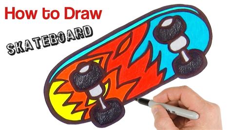 How to Draw a Skateboard | Best Art Tutorial - YouTube