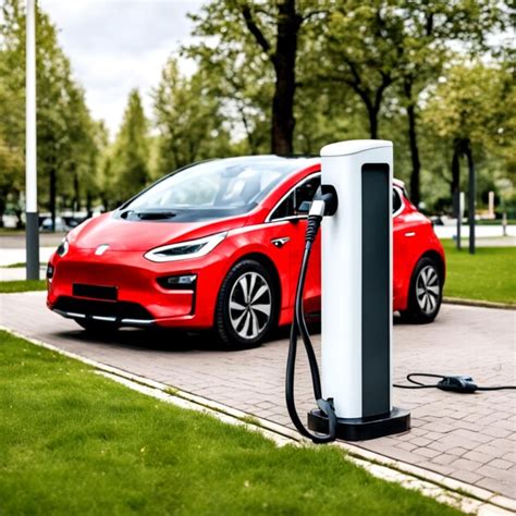 Premium AI Image | Modern fast electric vehicle chargers for charging car