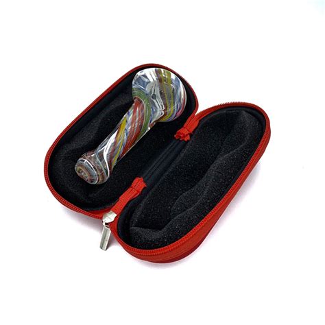 Small Glass Pipe Pouch Case With Zip Lock