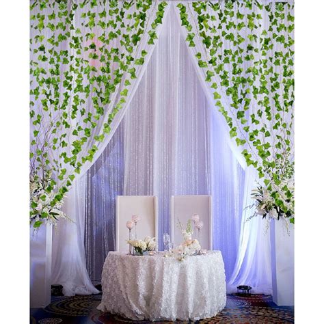 Coolmade 84FT 12 Strands Artificial Flowers Silk Fake Ivy Leaves Hanging Vine Ivy Plants Leaf ...