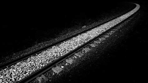 Railway Track Night Wallpaper