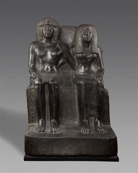 Seated Statue of Thutmose IV and His Mother, Tiaa – Egyptian Museum Cairo