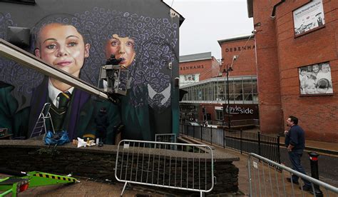 Take a first look at the giant Derry Girls mural painted in Derry city ...