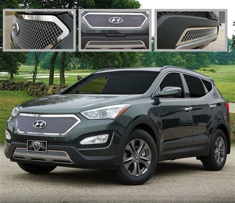 Hyundai Santa Fe Heavy Mesh Grille by E&G CLASSICS, 2013, 2014, 2015 ...