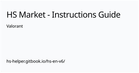 Valorant | HS Market - Instructions Guide