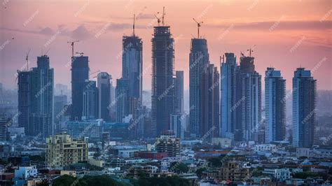 Premium Photo | Mumbai skyline skyscrapers under construction