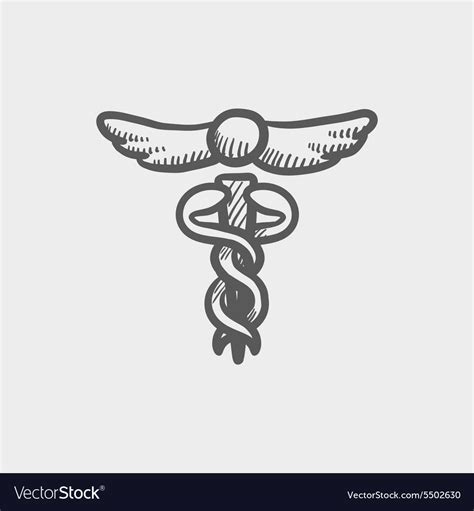 Medical symbol sketch icon Royalty Free Vector Image