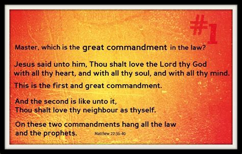 which is the great commandment? | Greatest commandment, Jesus quotes, Scripture verses