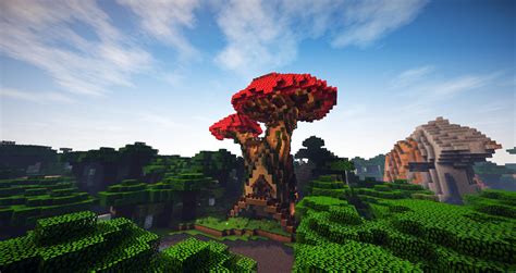 Giant mushroom house I made today. Hope you guys like it! : Minecraft