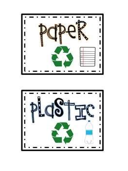 Recycling Labels {Free} | Earth day activities, Kindergarten themes, Recycling