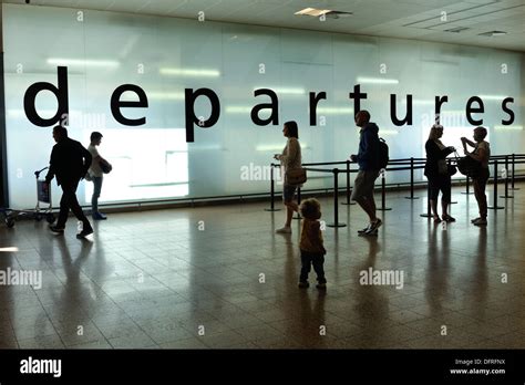 Airport departure lounge entrance in Glasgow, Scotland Stock Photo - Alamy