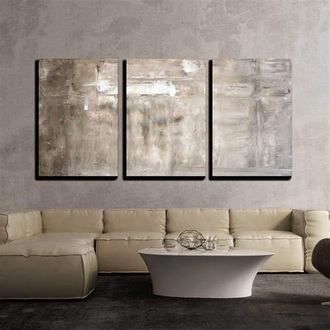 Wall26 - 3 Piece Canvas Wall Art - Brown and Beige Abstract Art Painting - Modern Home Decor ...
