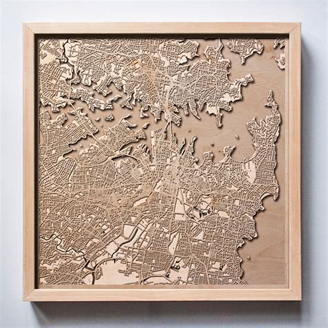 City Wood - Laser Cut Wooden Maps on Behance