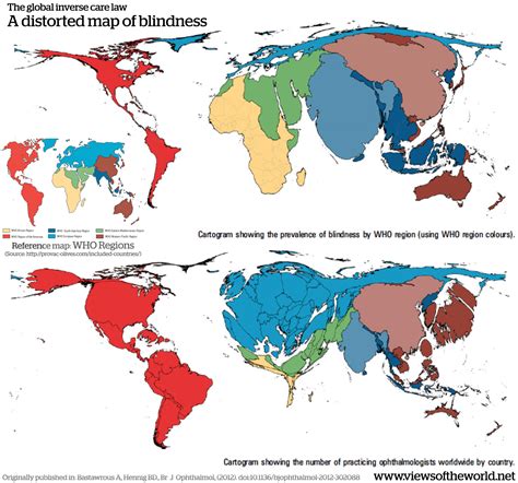 A distorted map of blindness - Vivid Maps