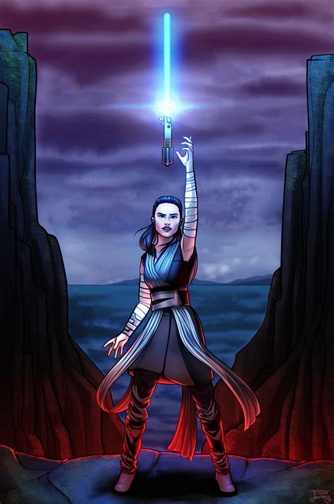 Rey - The Last Jedi --- Fan Art by Tristan Journey, designsbytristan on ...