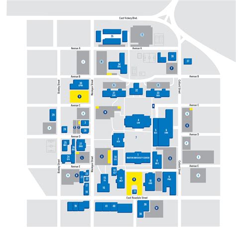 Texas Wesleyan Campus Map - Draw A Topographic Map