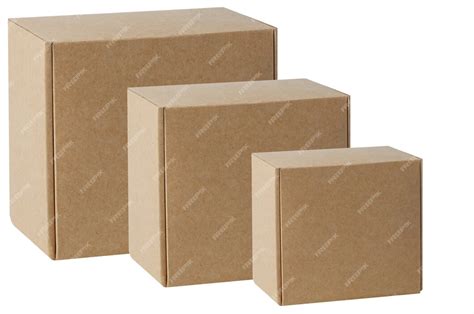 Premium Photo | Cardboard boxes of various sizes are arranged in a row ...