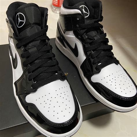 Jordan Womens Air Jordan 1 Mid Se White Black