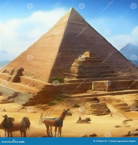 Egypt's Pyramids. Stone Pyramids Built In Ancient Egypt. Pharaohs Stock ...