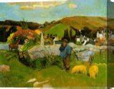 Paul Gauguin The Swineherd Brittany painting anysize 50% off - The Swineherd Brittany painting ...