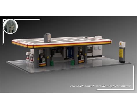 LEGO MOC Shell gas station by NeoSephiroth | Rebrickable - Build with LEGO