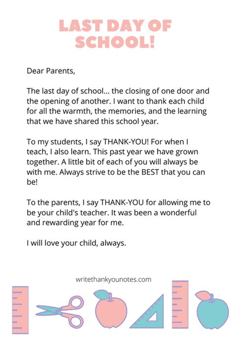 Goodbye Letter To Students From School Counselor | Onvacationswall.com