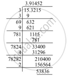 Find the Square Root the Following Correct to Three Places of Decimal. 15.3215 - Mathematics ...