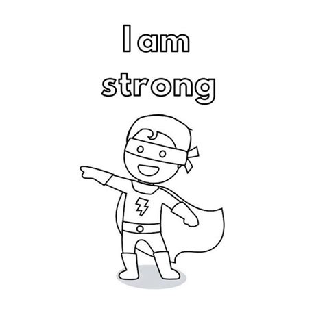 I am strong, kids affirmation | Kids activity books, Books for boys ...