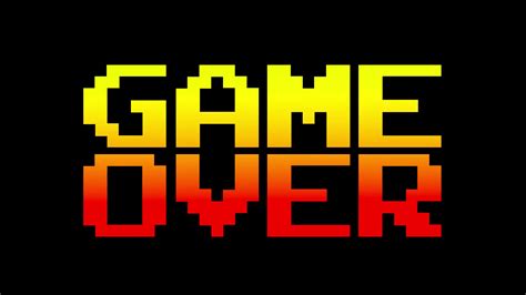 Yellow Red Game Over Black Background HD Game Over Wallpapers | HD Wallpapers | ID #77544